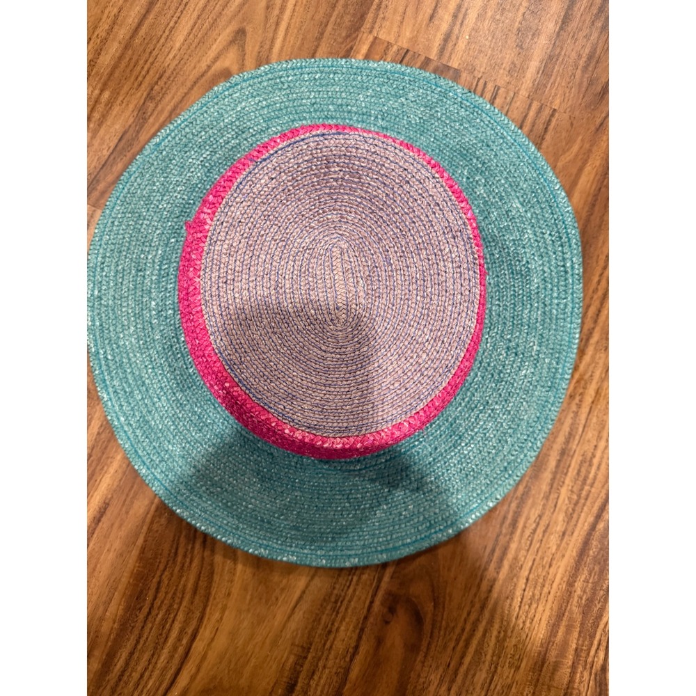Boho Women Unbranded Straw Sun Hat OS Teal Pink Purple